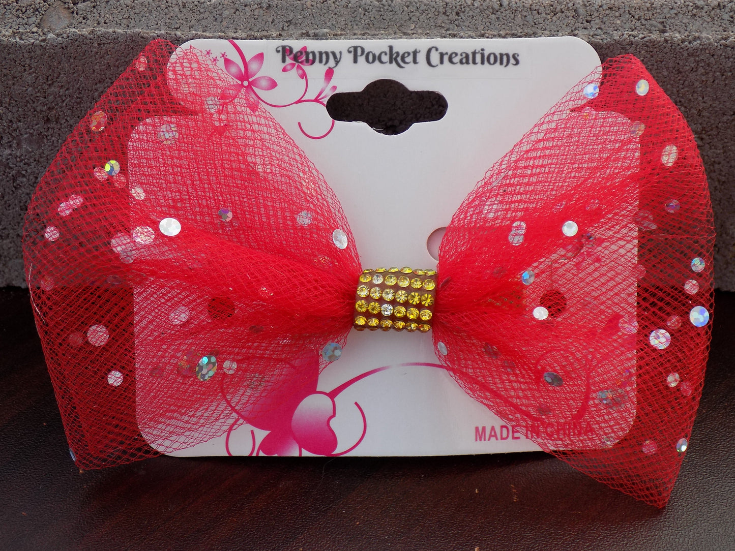 Sequin Tulle Fabric XL Hair Bow Self-Adhesive Rainbow Crystal Roll Center