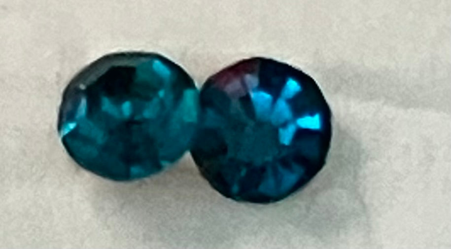 Rhinestone Everyday Earrings Nylon Post 4mm, 12 colors