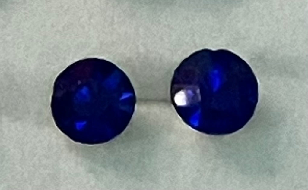 Rhinestone Everyday Earrings Nylon Post 4mm, 12 colors