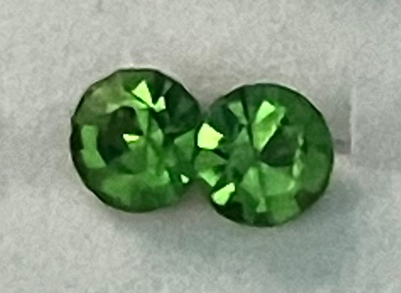 Rhinestone Everyday Earrings Nylon Post 4mm, 12 colors
