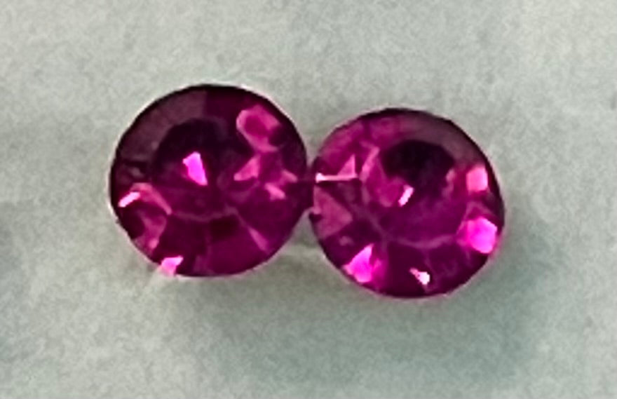 Rhinestone Everyday Earrings Nylon Post 4mm, 12 colors
