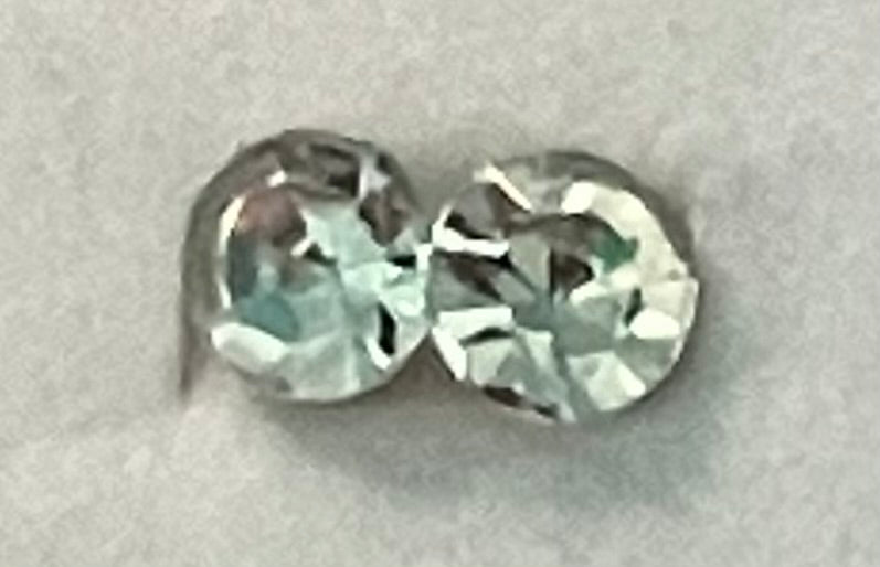 Rhinestone Everyday Earrings Nylon Post 4mm, 12 colors