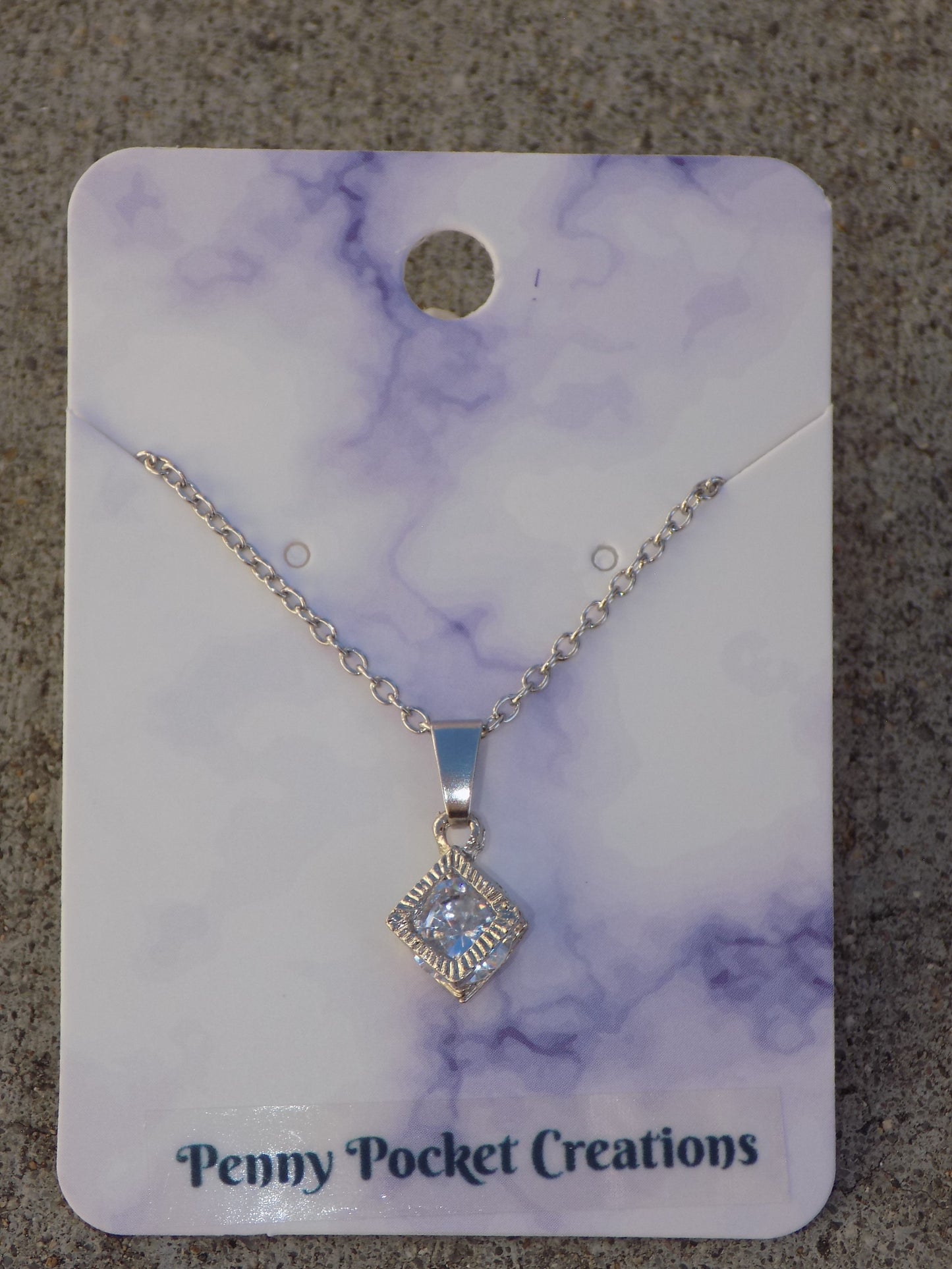 Silvery Alloy Hollow Frame Shapes Rhinestone Charm Pendant Necklaces