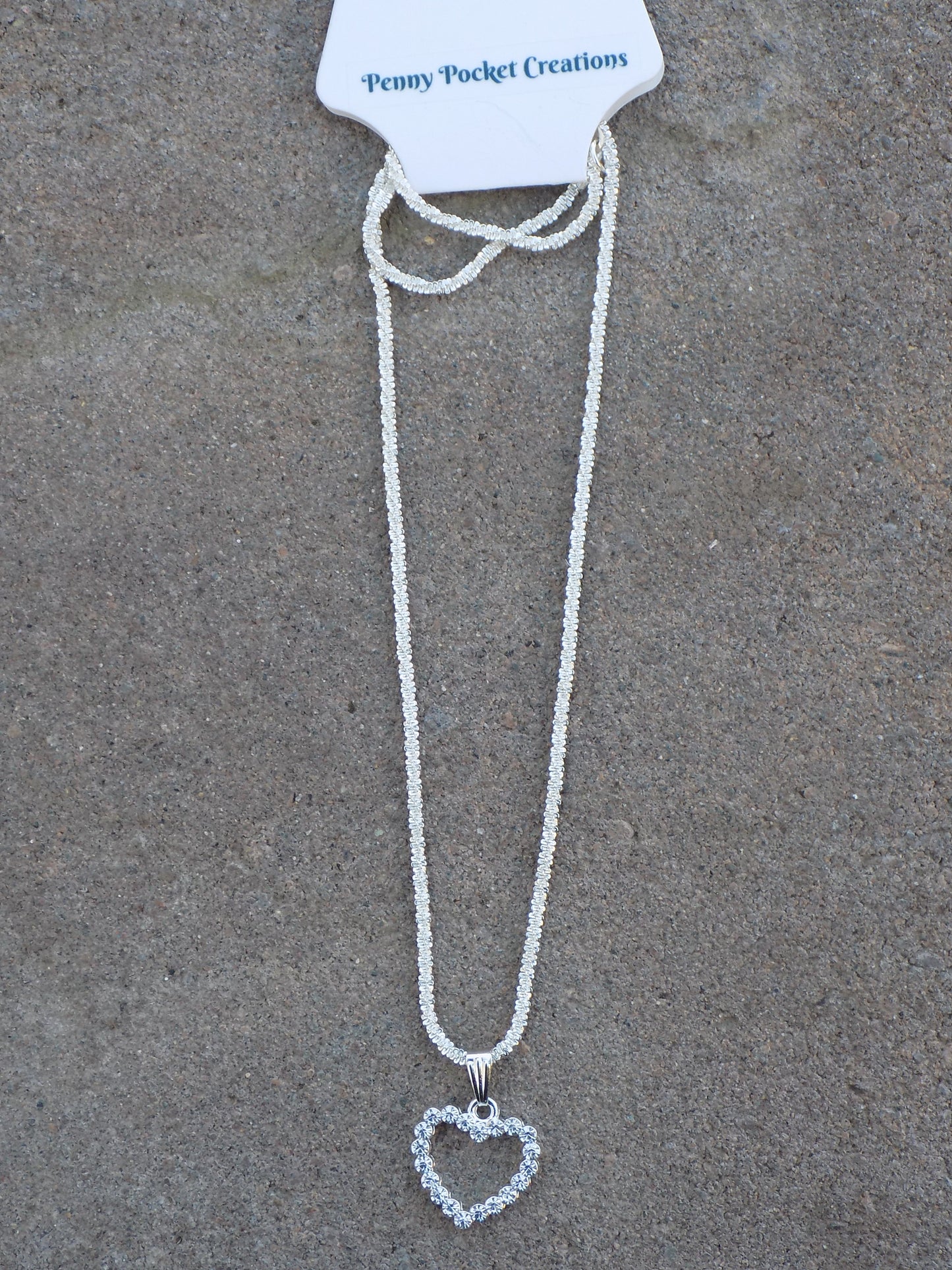 Minimalist Sparkling Simple Starry Night Chain with optional Rhinestone Heart